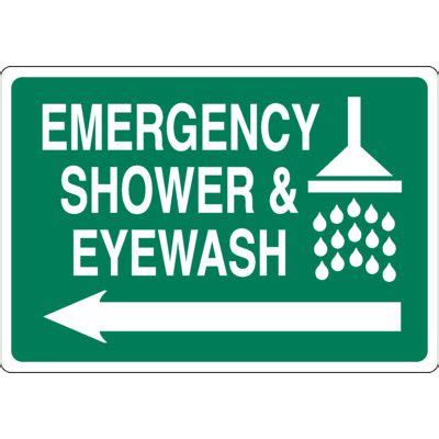 Eyewash And Emergency Shower Signs | Emedco