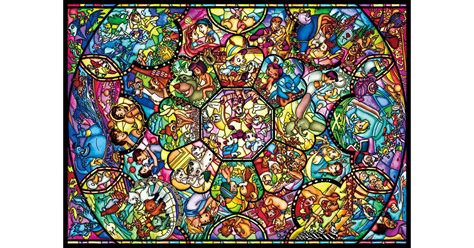 Disney Characters Stained Glass Jigsaw Puzzle | Hard Jigsaw Puzzles You Can Buy Online ...