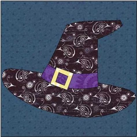 Witch Hat Applique Quilt Block Pattern | Craftsy | Applique quilts ...