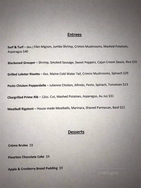 Menu of J Bistro Downtown in Sandusky, OH 44870