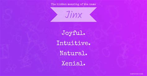 The hidden meaning of the name Jinx | Namious