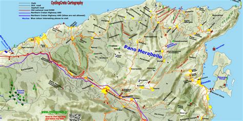 Detailed map of Elounda Merabello Agios Nikolaos Crete