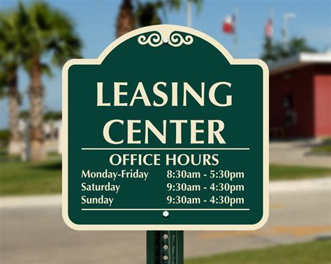 Designer Leasing Office Signs