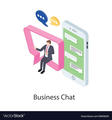 Business chat Royalty Free Vector Image - VectorStock