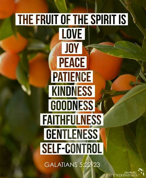 Fruit of the Spirits. Love, joy, peace, patience, kindness, goodness, faithfulness, gentleness ...