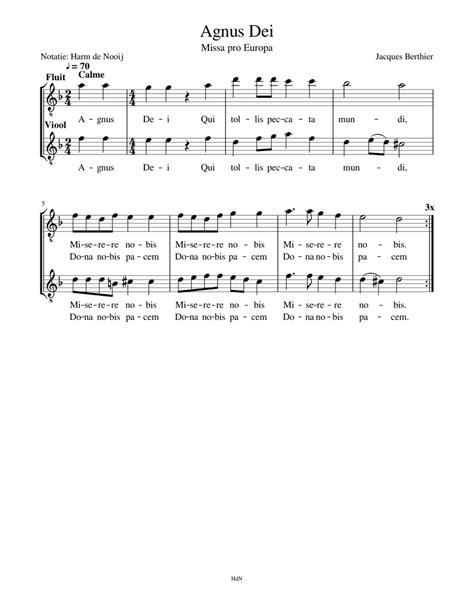 Agnus Dei uit de Missa pro Europa Sheet music for Soprano, Alto (Choral) | Download and print in ...