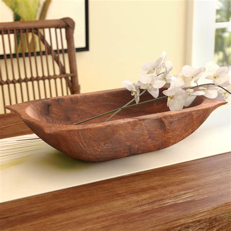 Glenfield Deep Wooden Dough Bowl with Handles | Decorative bowls, Wooden dough bowl, Farmhouse ...