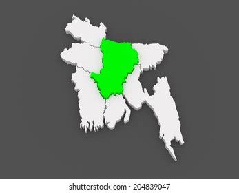 Map Dhaka Bangladesh 3d Stock Illustration 204839047 | Shutterstock