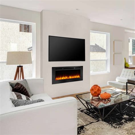 SimpliFire Allusion 48-Inch Wall Mount Electric Fireplace - Fireplacess.com