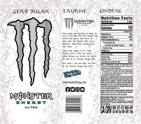 MONSTER ENERGY WHITE CAN | Infinity Designz Co.