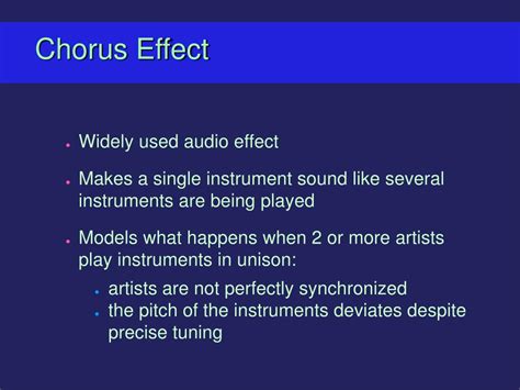 PPT - Chorus Effect through Audio DSP PowerPoint Presentation, free ...