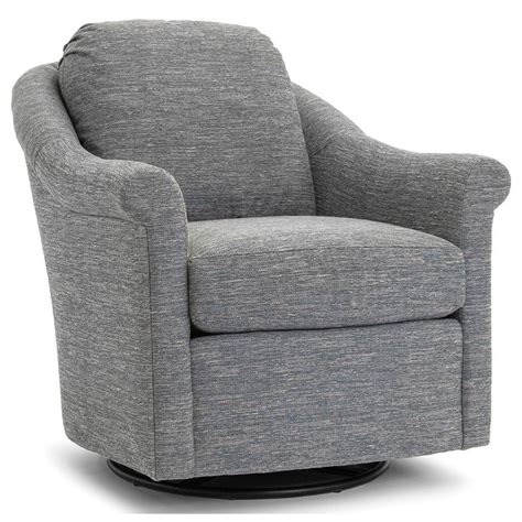 Smith Brothers 534 Casual Upholstered Swivel Glider Chair with Sock ...