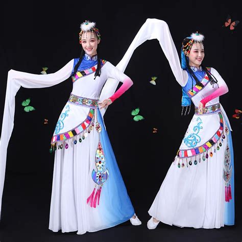 Sleeve Tibetan costumes New Ethnic dance costume Adult Tibetan dress ...