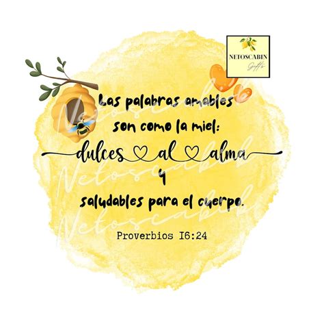 Proverbios 16:24 Versiculo Biblico Como La Miel Sweet - Etsy