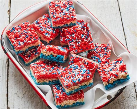 Red, White and Blue Crispy Rice Treats Recipe | Food Network Kitchen | Food Network