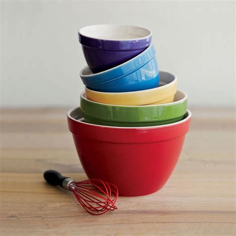 Ceramic Mixing Bowls, Set of 5 | Sur La Table | Ceramic mixing bowls, Mixing bowls, Colorful bowls