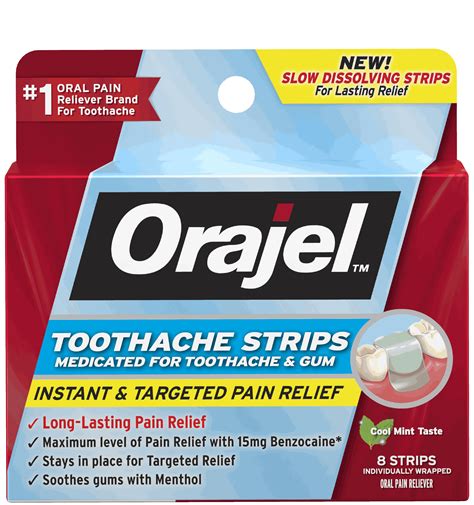 Toothache Strips Medicated for Toothache & Gum | Orajel™