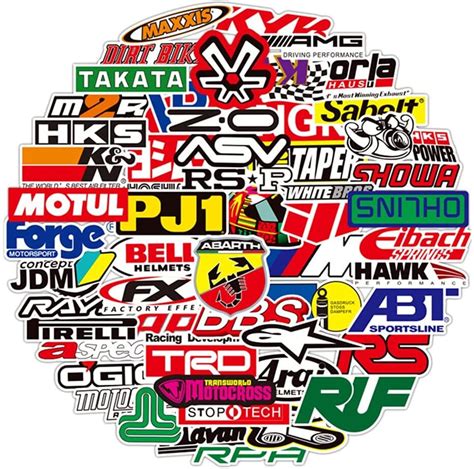 100pcs Motor Brand Logo Stickers Motorcycle Racing GP Decorate | Etsy