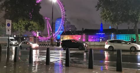 London Eye in a Rainy Night Free Stock Video Footage, Royalty-Free 4K & HD Video Clip