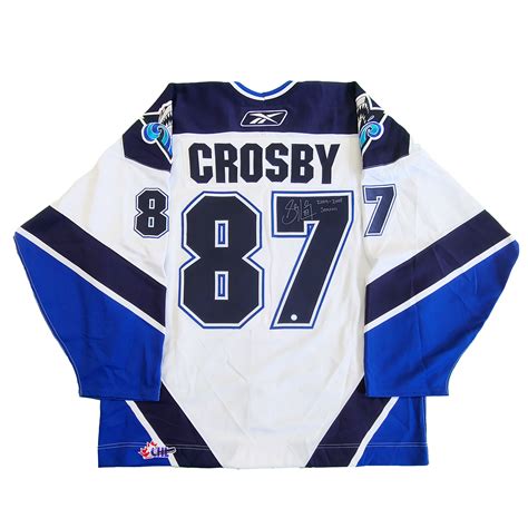 Lot Detail - Sidney Crosby Rimouski Oceanic Signed and Inscribed jersey ...