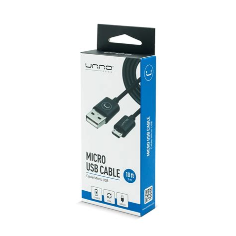 MICRO USB 2.0 CABLE | 10 FTCB4055BK | Unno Tekno