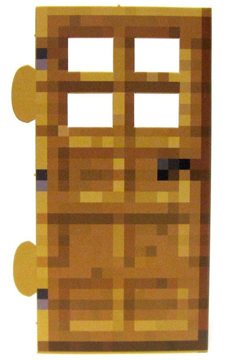 Minecraft Wood Door Papercraft Single Piece Jazwares - ToyWiz