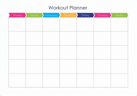 Goal Chart Workout Coloring Calendar Printable