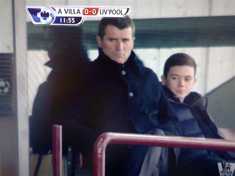 Roy and his son Aidan at Villa Park, March 31 2013. Same scowl ...