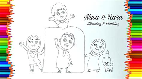 Menggambar Dan Mewarnai Nusa Untuk Anak Easy Draw Nusa Dan Rara | Images and Photos finder