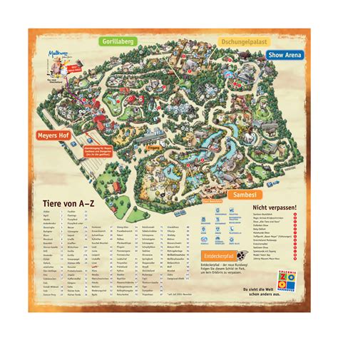 Detailed illustrated map of Hannover Zoo | Hannover | Germany | Europe | Mapsland | Maps of the ...