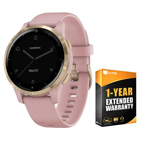 Garmin Vivoactive 4S Smartwatch Dust Rose/Gold with 1 Year Extended Warranty - Walmart.com ...