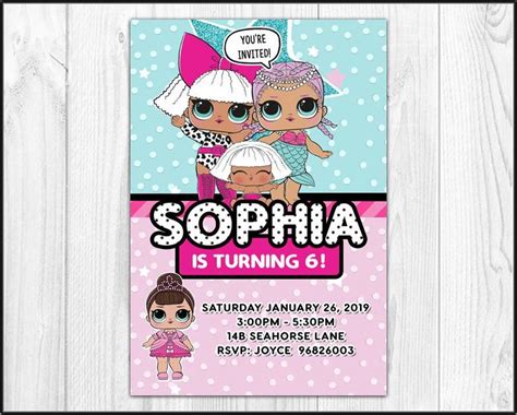 Lol Surprise Doll Party Invitations - Invitations : Resume Examples # ...