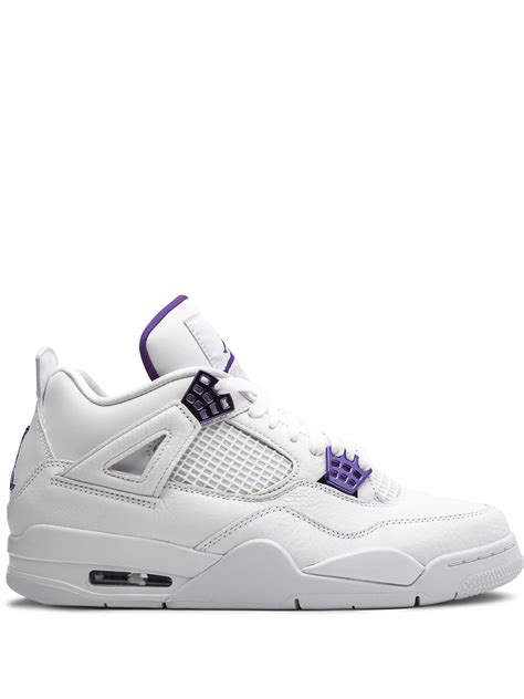 Jordan Air Jordan 4 Retro "Metallic Pack - Purple" Sneakers | White ...