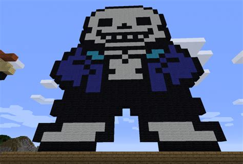 Sans Pixel Art Minecraft Map