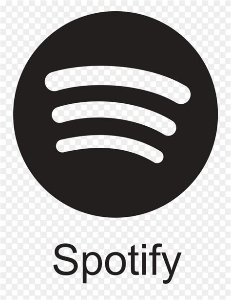 Spotify icon design with black color on transparent background PNG ...