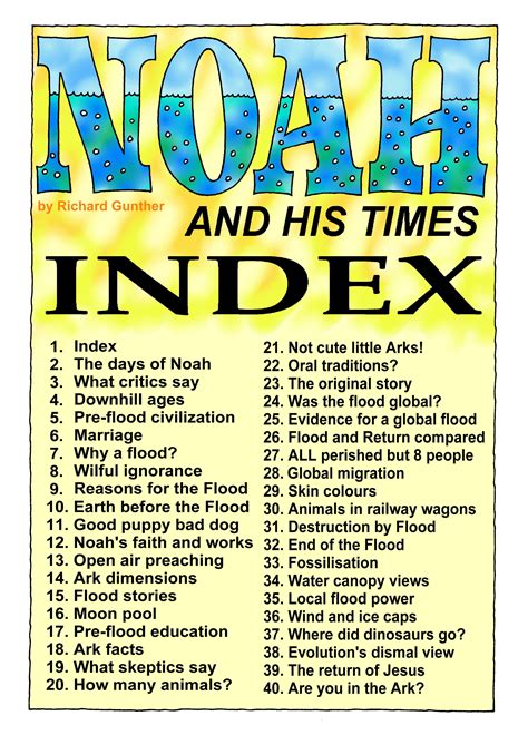 Bible/Days of Noah: Richard Gunther – free Christian resources