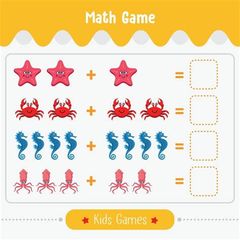 Maths game with pictures for children easy level education game for ...