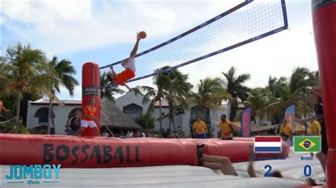 The Netherlands beat Belgium in the 2013 Bossaball world cup, a ...