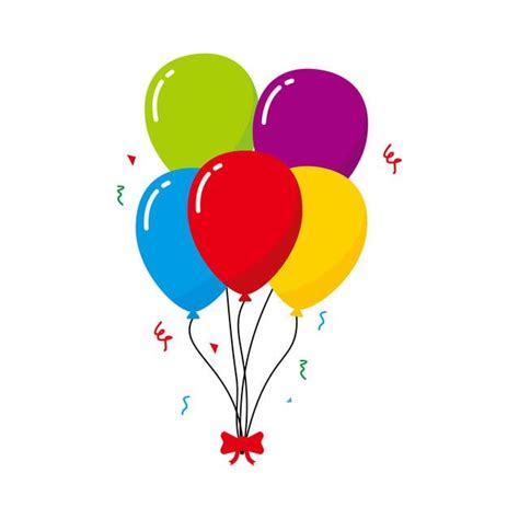 Balloon Bunch Vector PNG Images, Bunch Of Balloon Vector Illustration ...