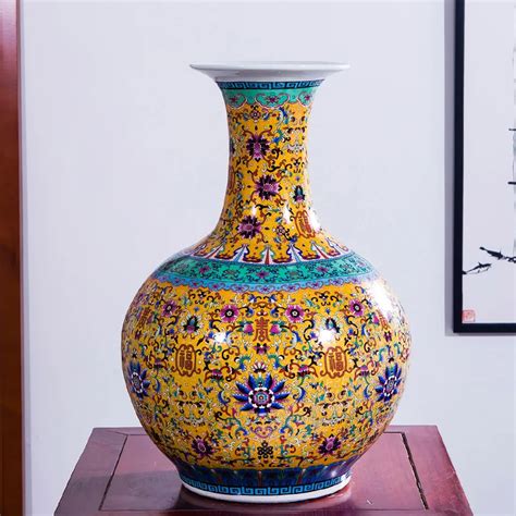Jingdezhen Ceramic Large Vase Antique Chinese Style Living Room Porch Decorations Large ...