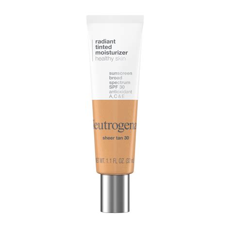 Neutrogena Radiant Tinted Face Moisturizer, Sheer Tan 30, 1.1 fl. oz - Walmart.com