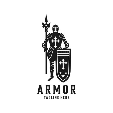 body armor logo design, old warrior armor 24605591 Vector Art at Vecteezy