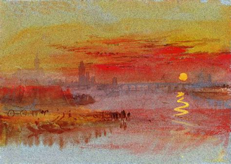 The Scarlet Sunset By Joseph Mallord William Turner Print or Painting ...