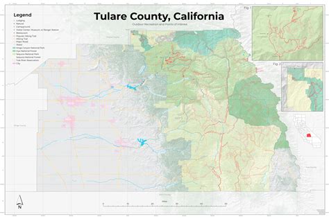 Tulare County California Map - Map Of Western Hemisphere