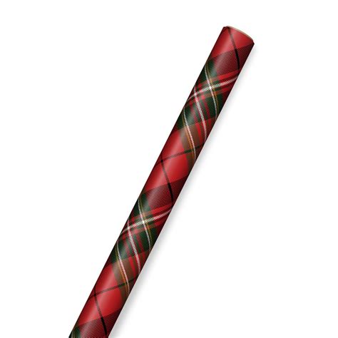 Red Plaid Jumbo Roll Christmas Wrapping Paper, 100 sq. ft. - Wrapping ...