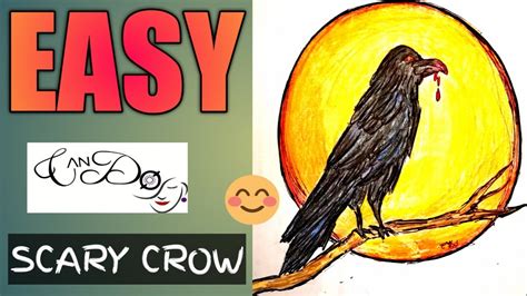 How To Draw A Crow Step By Step For Beginners | Scary Halloween ...