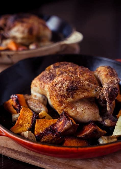 Spice Roasted Cornish Hens with Sweet Potatoes | Kitchen Confidante