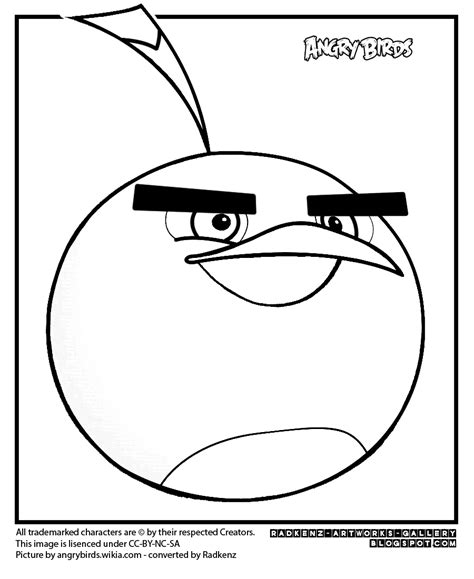 Radkenz Artworks Gallery: Angry birds coloring page - the bomb/black bird