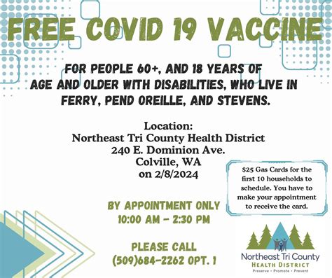 COVID-19 Vaccine Locations | Northeast Tri County Health District, WA