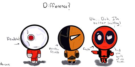 Deadshot, Deathstroke, Deadpool, Difference? by AnonymousDonkey on DeviantArt